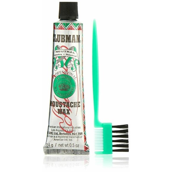 Clubman Pinaud Moustache Wax With Free Brush/Comb Neutral 0.5 Oz NSP - Picture 3 of 4